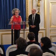 Le Ministre Jean-Yves Le Drian et Isabelle Roussel Stéphan