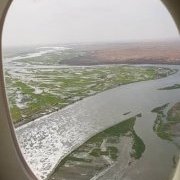 Le fleuve Niger vu d'avion
