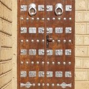 Porte traditionnelle d'une bibliothèque à Tombouctou